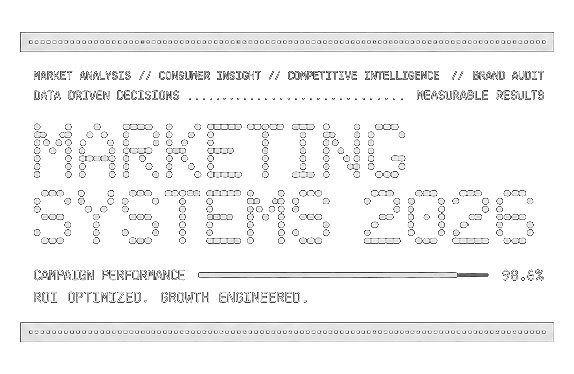 Diagram showing a connected marketing system.